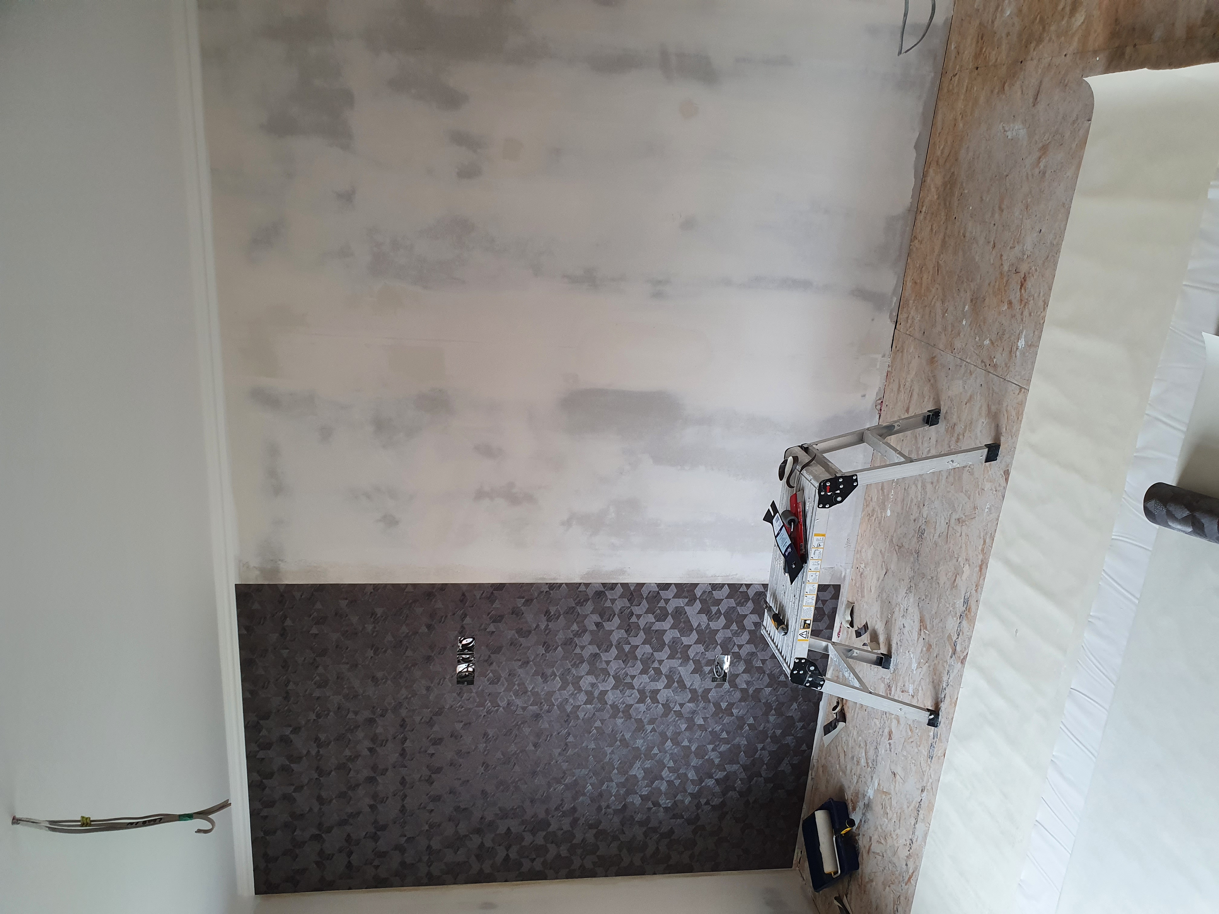 Wall Refinishing — before